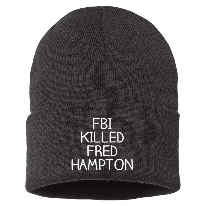 FBI Killed Fred Hampton Sustainable Knit Beanie