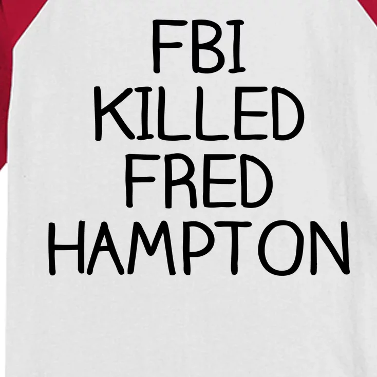 FBI Killed Fred Hampton Kids Colorblock Raglan Jersey