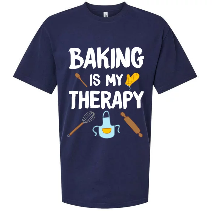 Funny Baking Is My Therapy For Baking Lover Baker Gift Sueded Cloud Jersey T-Shirt