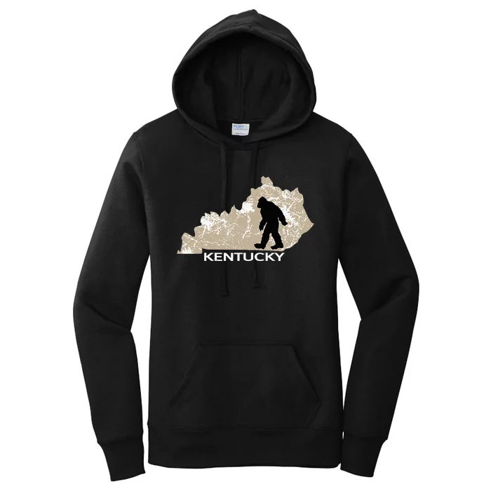 Funny Bigfoot I Believe Loves Kentucky Ky Sasquatch Women's Pullover Hoodie