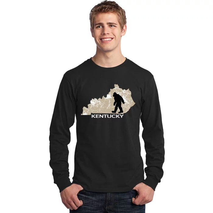 Funny Bigfoot I Believe Loves Kentucky Ky Sasquatch Tall Long Sleeve T-Shirt