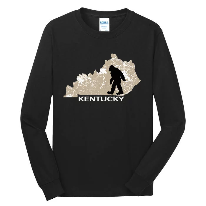 Funny Bigfoot I Believe Loves Kentucky Ky Sasquatch Tall Long Sleeve T-Shirt