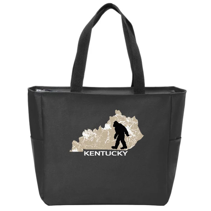 Funny Bigfoot I Believe Loves Kentucky Ky Sasquatch Zip Tote Bag