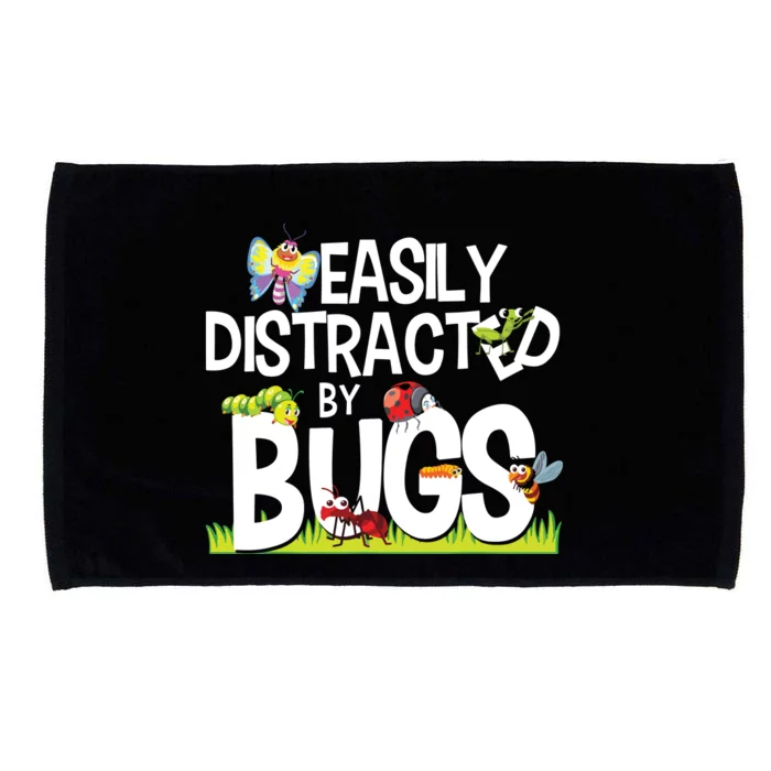 Funny Bug Insects Easily Distracted By Bugs Science Microfiber Hand Towel