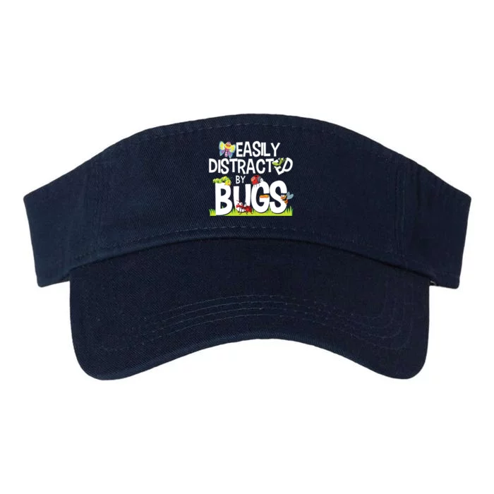 Funny Bug Insects Easily Distracted By Bugs Science Valucap Bio-Washed Visor