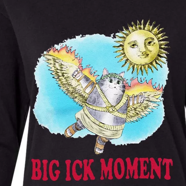 Funny Big Ick Moment Cat Lover Gift Womens Cotton Relaxed Long Sleeve T-Shirt