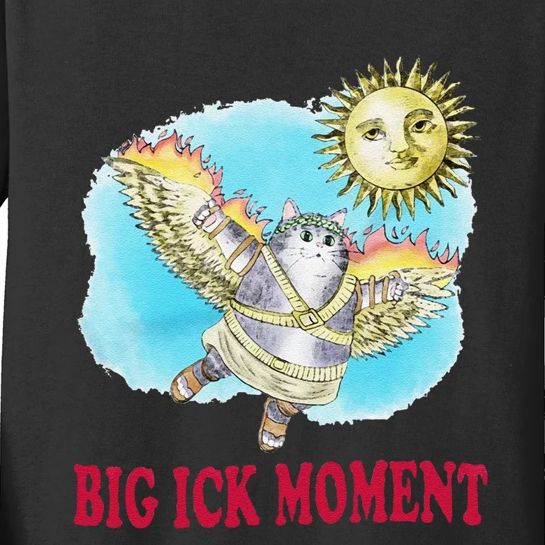 Funny Big Ick Moment Cat Lover Gift Kids Long Sleeve Shirt