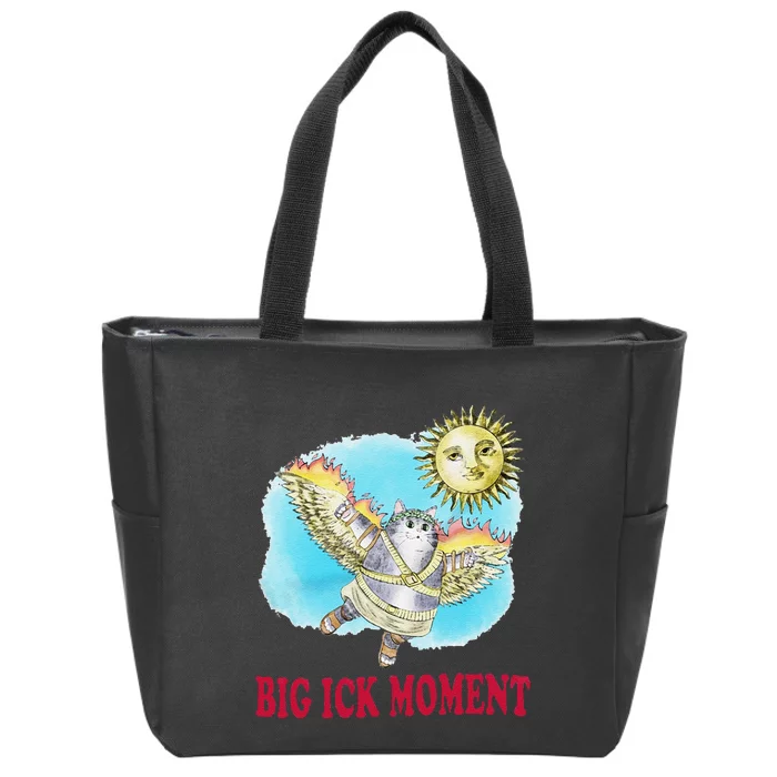 Funny Big Ick Moment Cat Lover Gift Zip Tote Bag