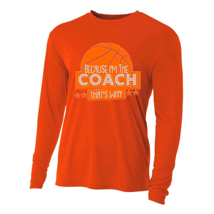 Funny Because I'm The Coach That's Why Cooling Performance Long Sleeve Crew