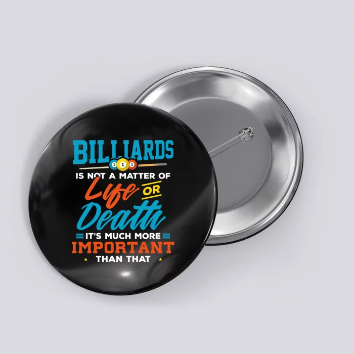 Funny Billiards Idea For Pool Player Gift For Father's Day Button