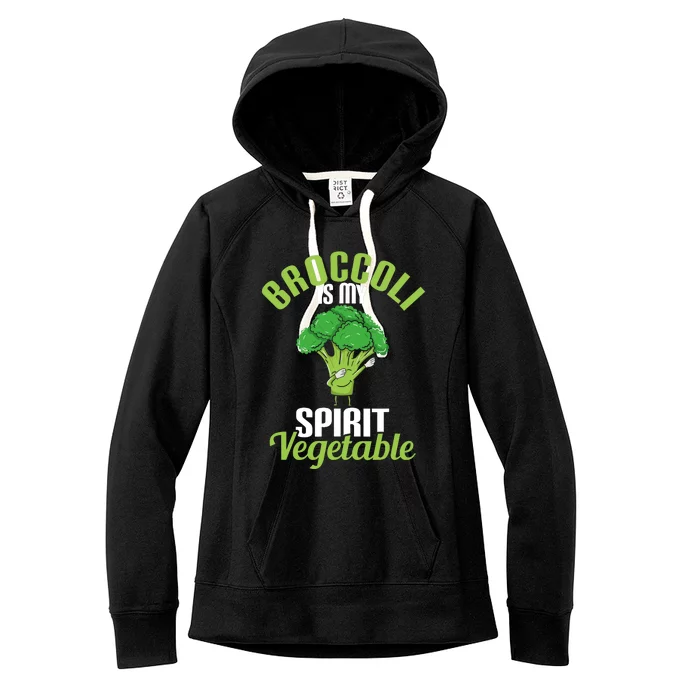 Funny Broccoli Is My Spirit Vegetable Lover Gift Women's Fleece Hoodie