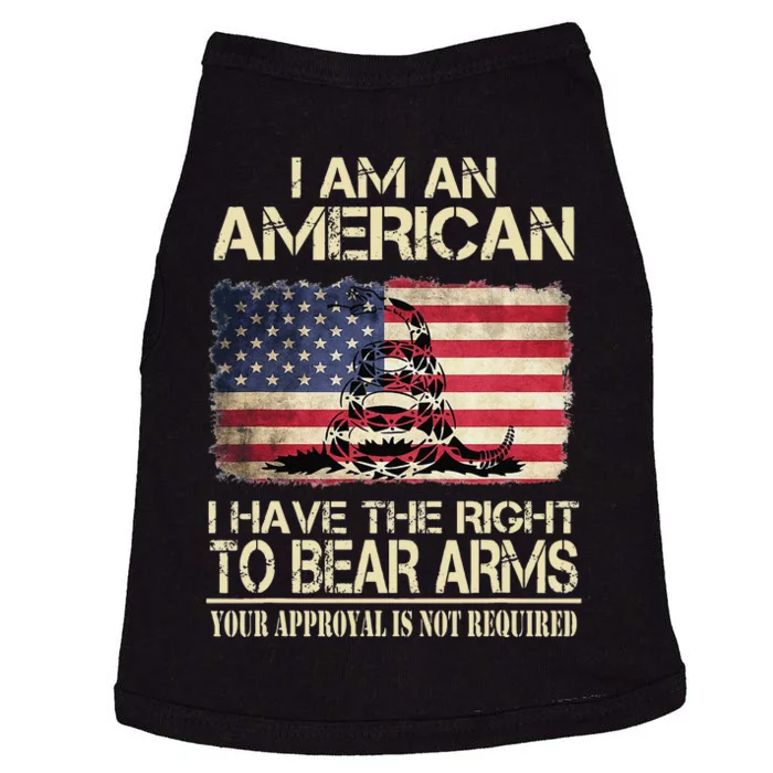 Funny Bïden I Am An American I Have The Right To Bear Arms Doggie Tank