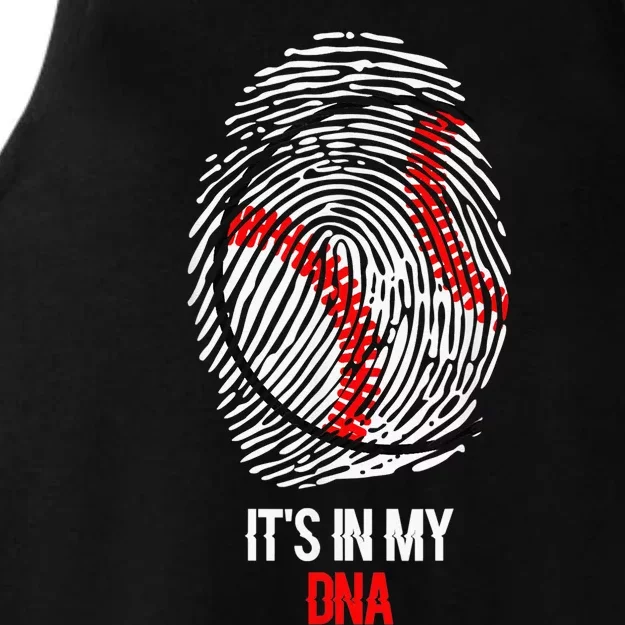 Funny Baseball  - It's in my DNA Fingerprint Shirt Ladies Tri-Blend Wicking Tank