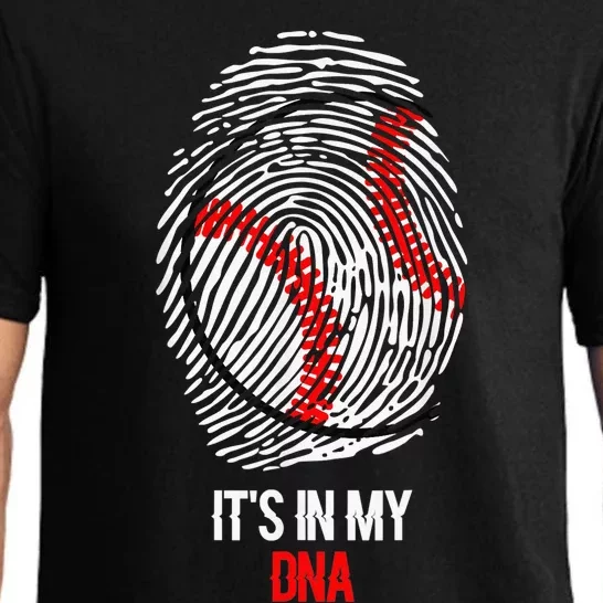 Funny Baseball  - It's in my DNA Fingerprint Shirt Pajama Set