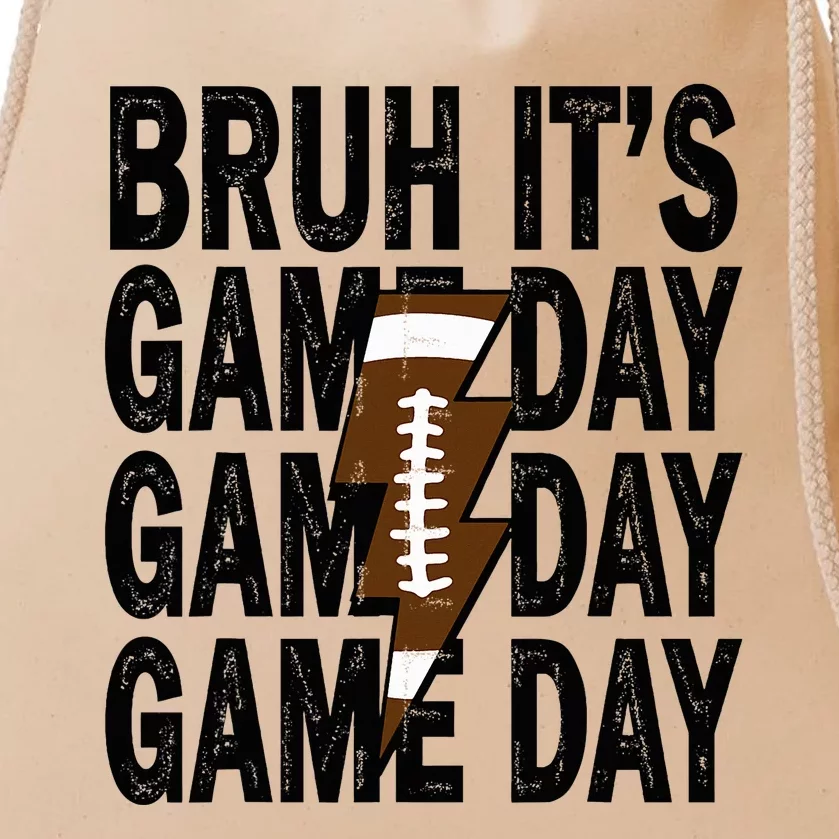 Football Bruh Its Game Day Football Drawstring Bag