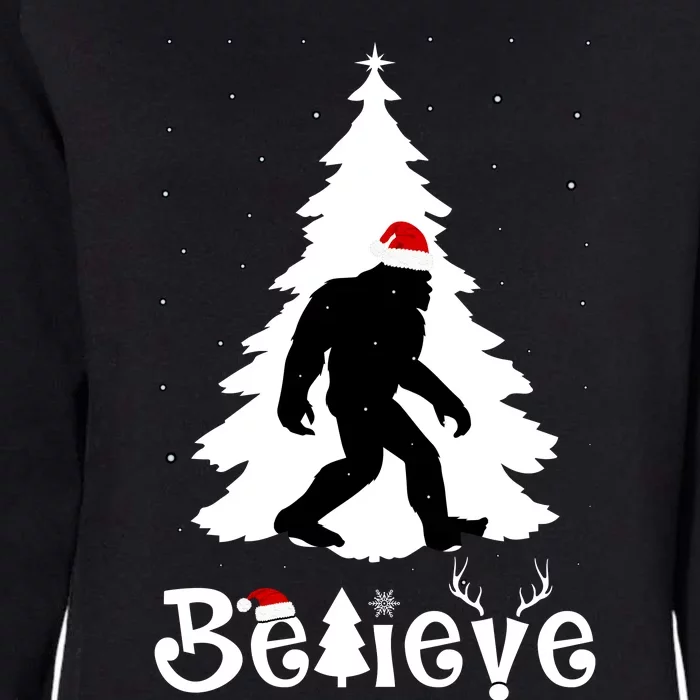 Funny Believe In Sasquatch Christmas Womens California Wash Sweatshirt