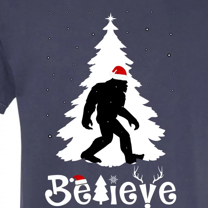 Funny Believe In Sasquatch Christmas Garment-Dyed Heavyweight T-Shirt