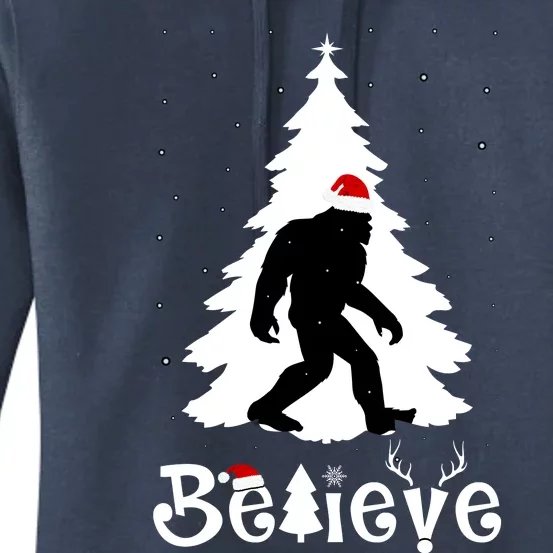 Funny Believe In Sasquatch Christmas Women's Pullover Hoodie