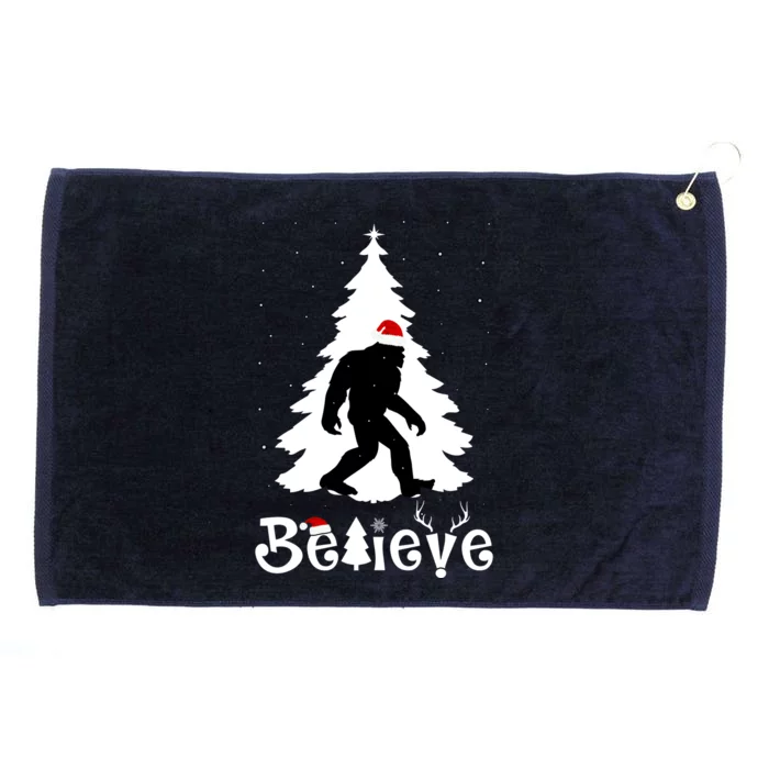 Funny Believe In Sasquatch Christmas Grommeted Golf Towel