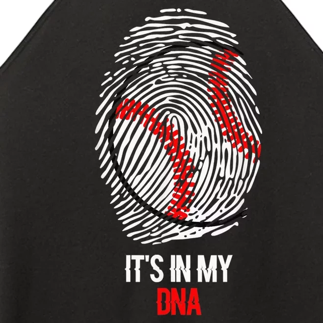 Funny Baseball It's In My DNA Fingerprint Women’s Perfect Tri Rocker Tank