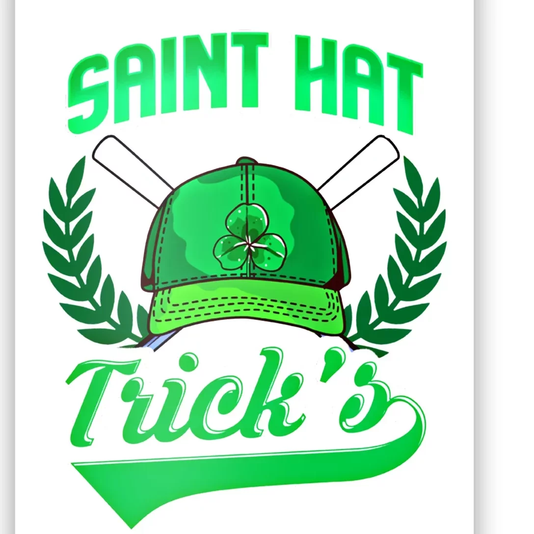 Funny Baseball Irish St Patricks Day Gift Poster