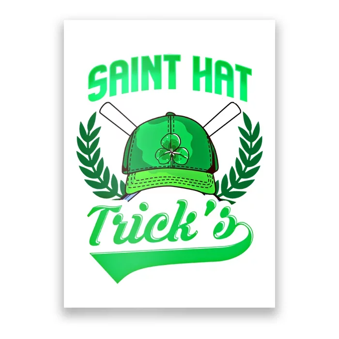 Funny Baseball Irish St Patricks Day Gift Poster