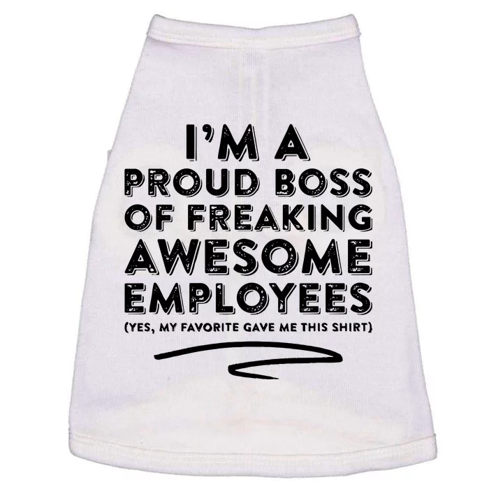 Funny Boss Im A Proud Boss Of Freaking Awesome Doggie Tank