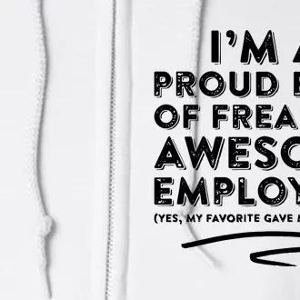 Funny Boss Im A Proud Boss Of Freaking Awesome Full Zip Hoodie