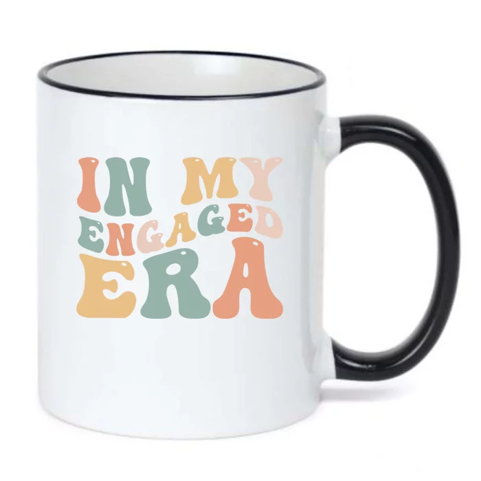 Funny Bride In My Engaged Era Engaget Retro Groovy Gift Black Color Changing Mug