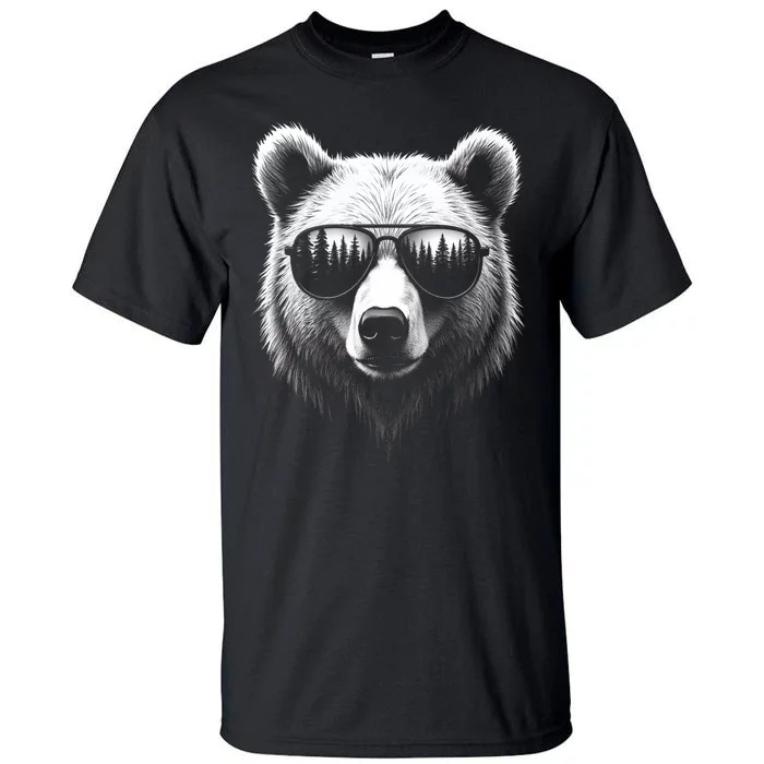 Funny Bear In Sunglasses Bears Tall T-Shirt