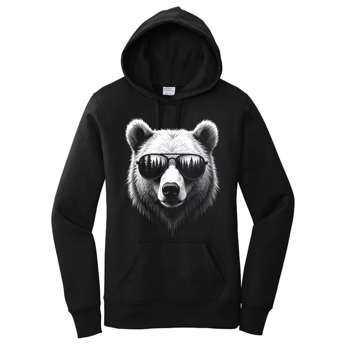 Funny Bear In Sunglasses Bears Women's Pullover Hoodie