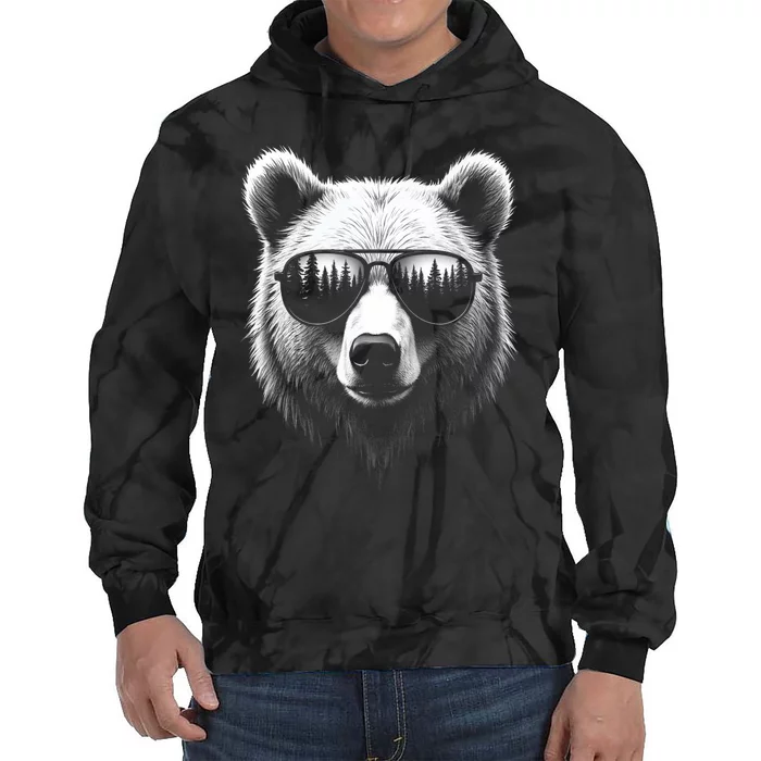 Funny Bear In Sunglasses Bears Tie Dye Hoodie