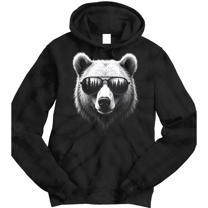 Funny Bear In Sunglasses Bears Tie Dye Hoodie