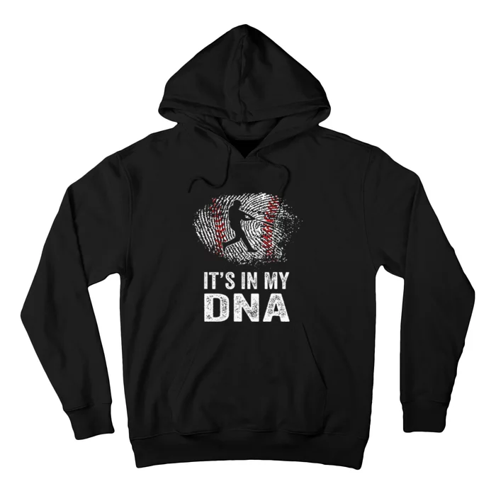 Funny Baseball Its In My DNA Fingerprint Hoodie