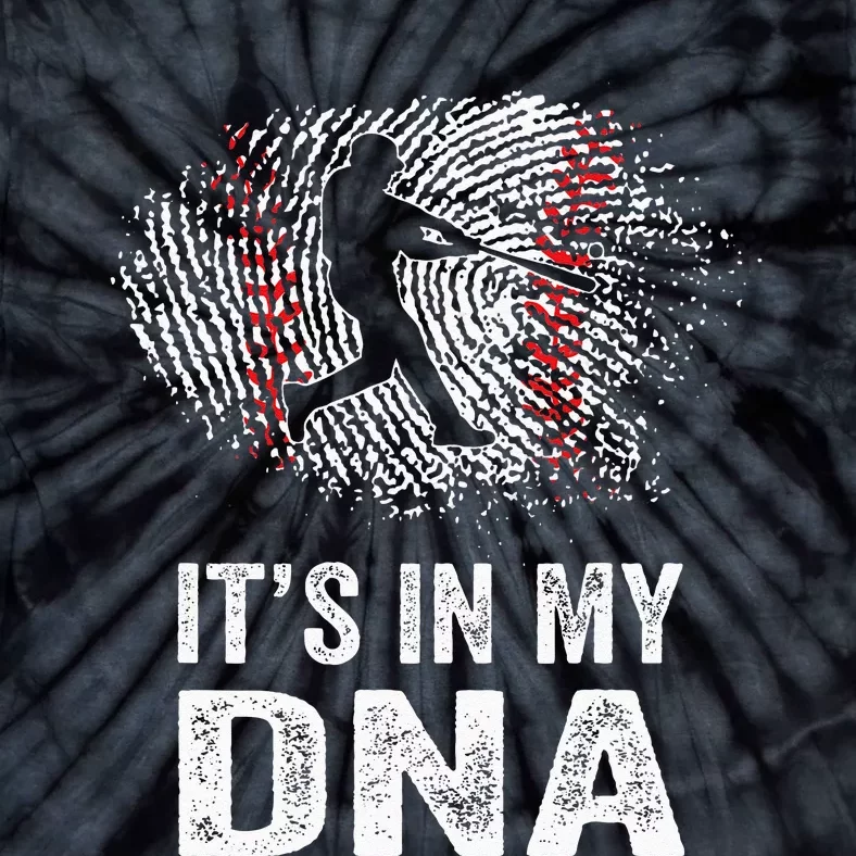 Funny Baseball Its In My DNA Fingerprint Tie-Dye T-Shirt