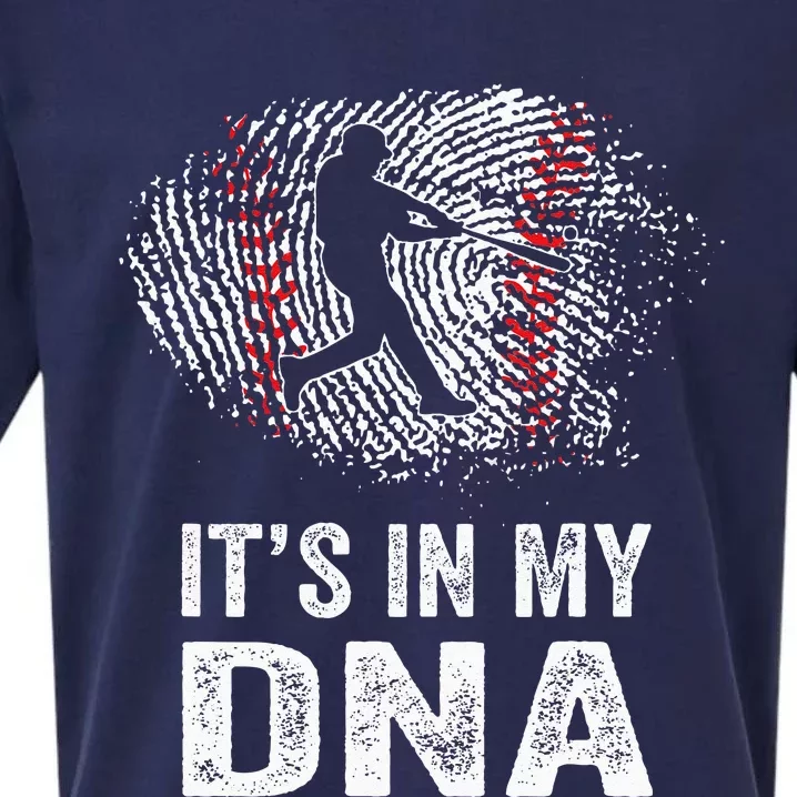 Funny Baseball Its In My DNA Fingerprint Sueded Cloud Jersey T-Shirt