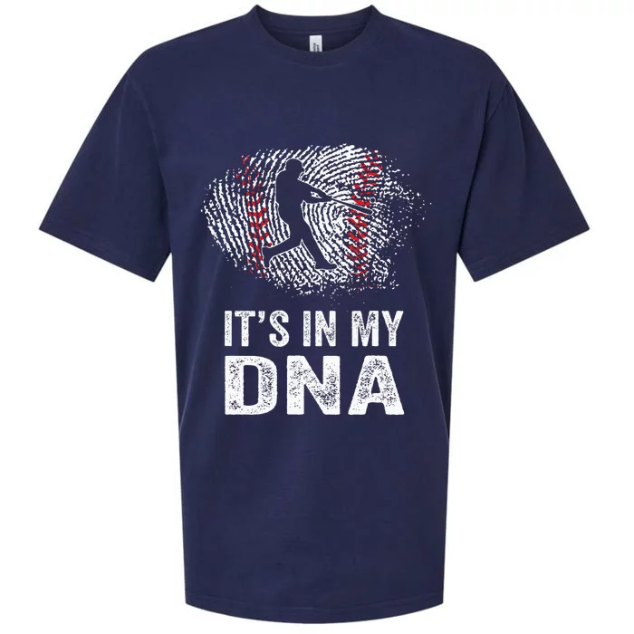 Funny Baseball Its In My DNA Fingerprint Sueded Cloud Jersey T-Shirt