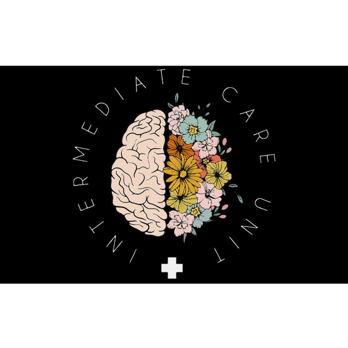 Floral Brain Imcu Intermediate Care Unit Nurse Appreciation Bumper Sticker