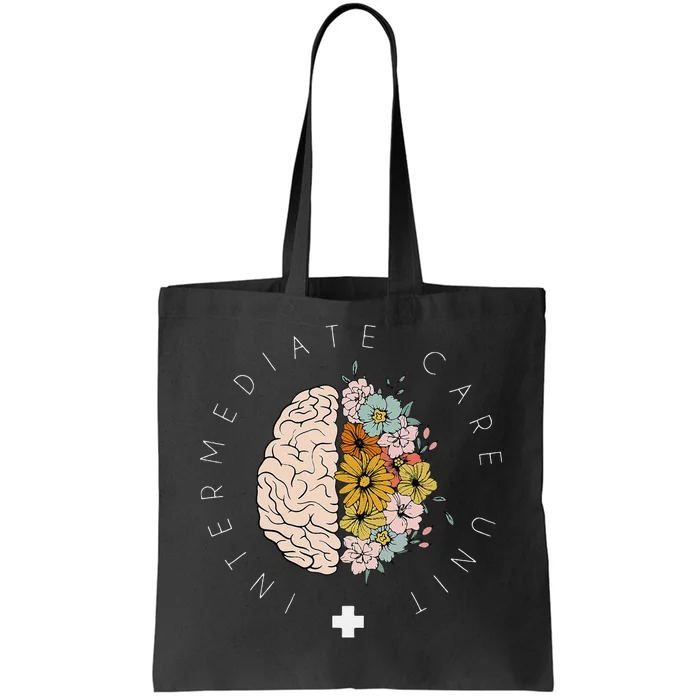 Floral Brain Imcu Intermediate Care Unit Nurse Appreciation Tote Bag