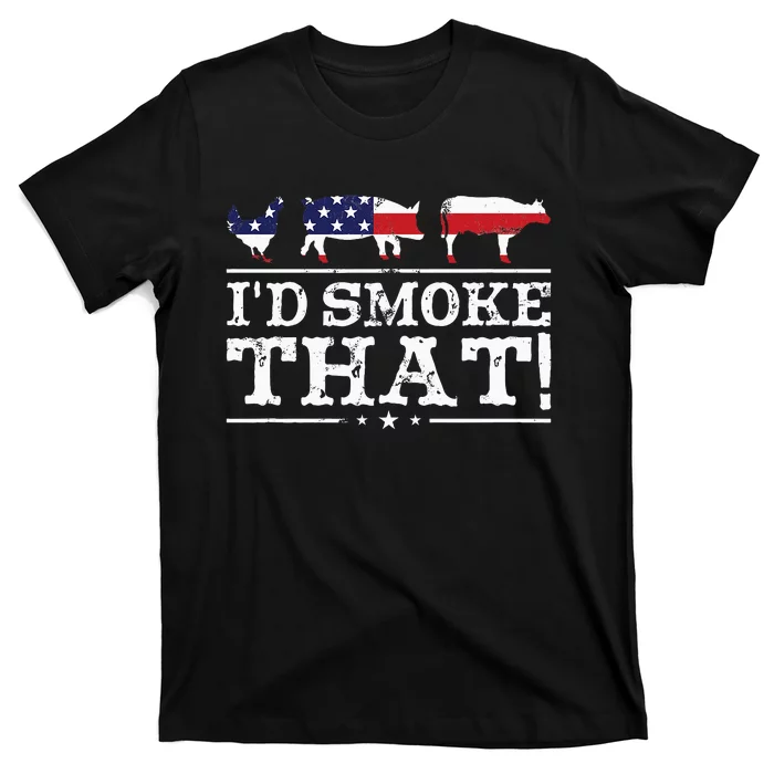 Funny Bbq Id Smoke That Meat Pitmaster T-Shirt