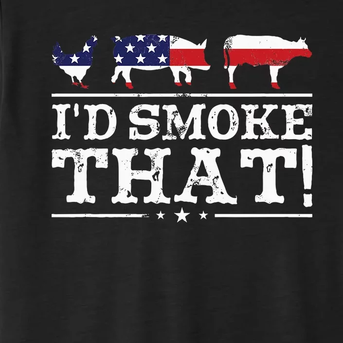 Funny Bbq Id Smoke That Meat Pitmaster ChromaSoft Performance T-Shirt