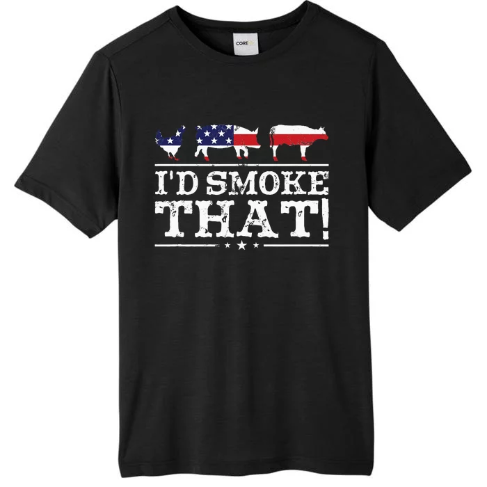 Funny Bbq Id Smoke That Meat Pitmaster ChromaSoft Performance T-Shirt