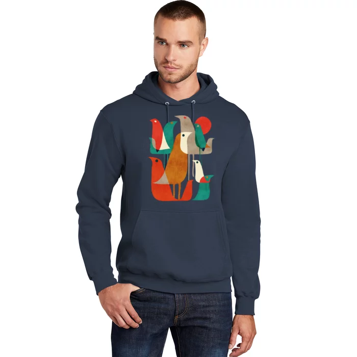 Flock Bird Illustration Hoodie