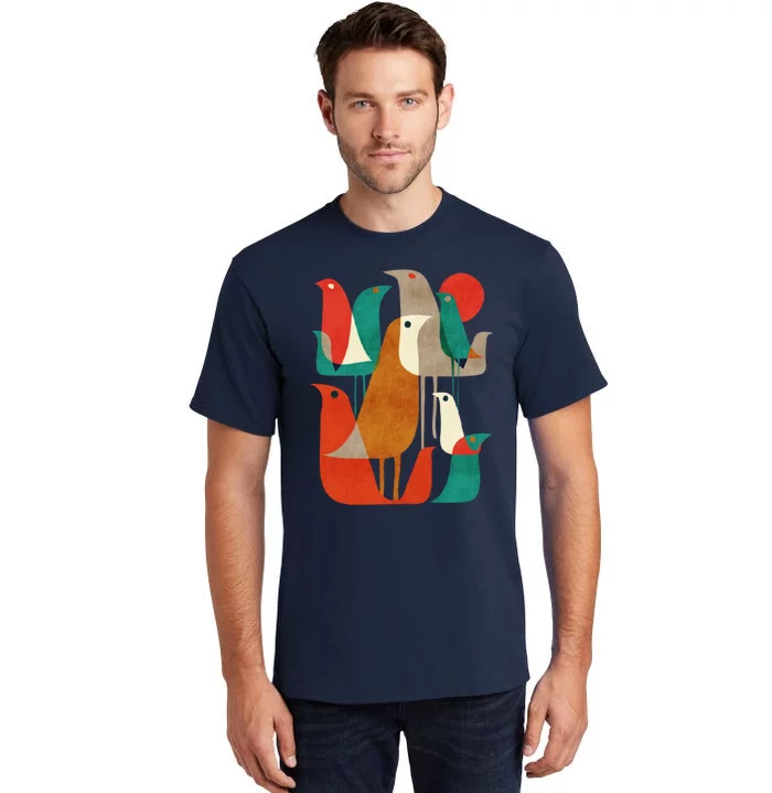 Flock Bird Illustration Tall T-Shirt