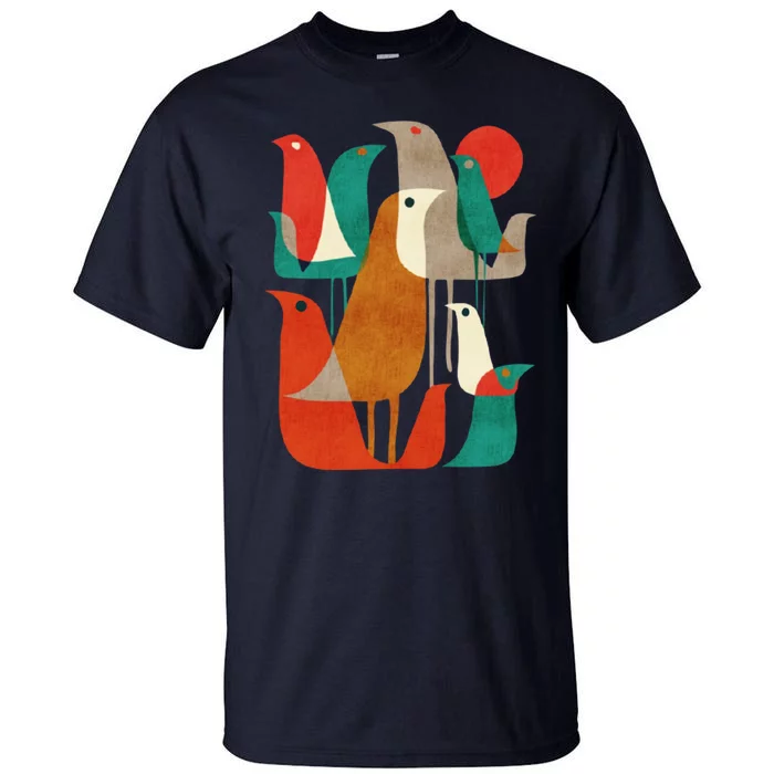 Flock Bird Illustration Tall T-Shirt