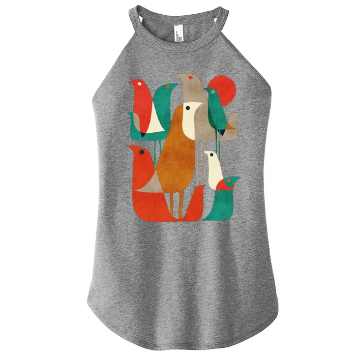 Flock Bird Illustration Women’s Perfect Tri Rocker Tank