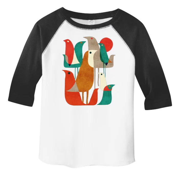 Flock Bird Illustration Toddler Fine Jersey T-Shirt