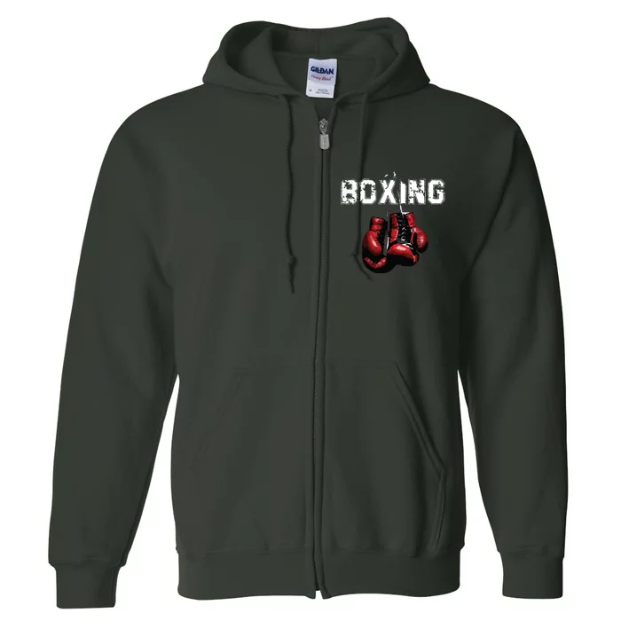 Funny Boxing I Love Boxing Full Zip Hoodie