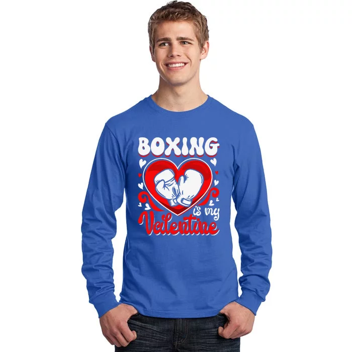 Funny Boxing Is My Valentine Happy Valentine's Day Couple Tall Long Sleeve T-Shirt