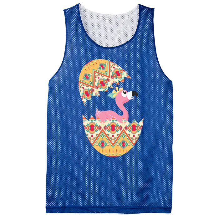 Flamingo Bird In Easter Egg Happy Easter Flamingo Costume Gift Mesh Reversible Basketball Jersey Tank